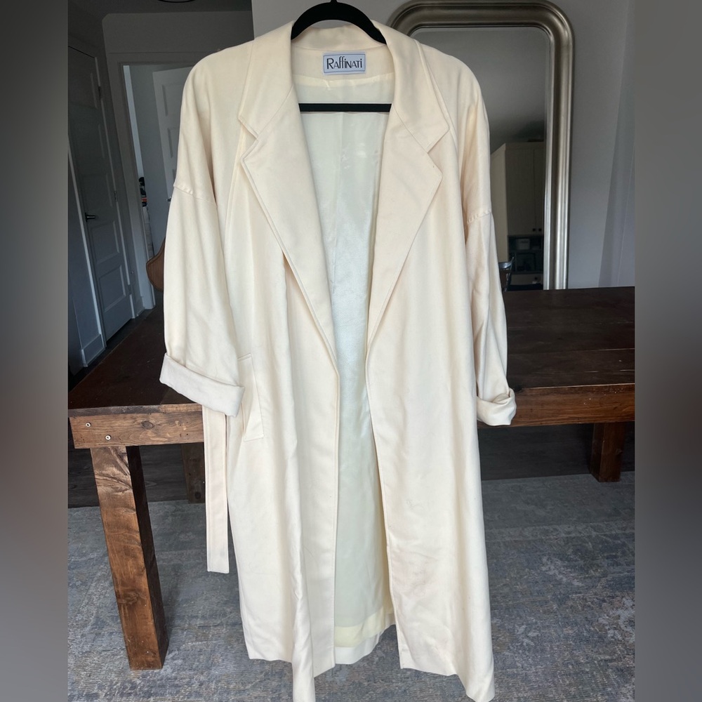 Butter Yellow Rafinati Wool Trench Coat